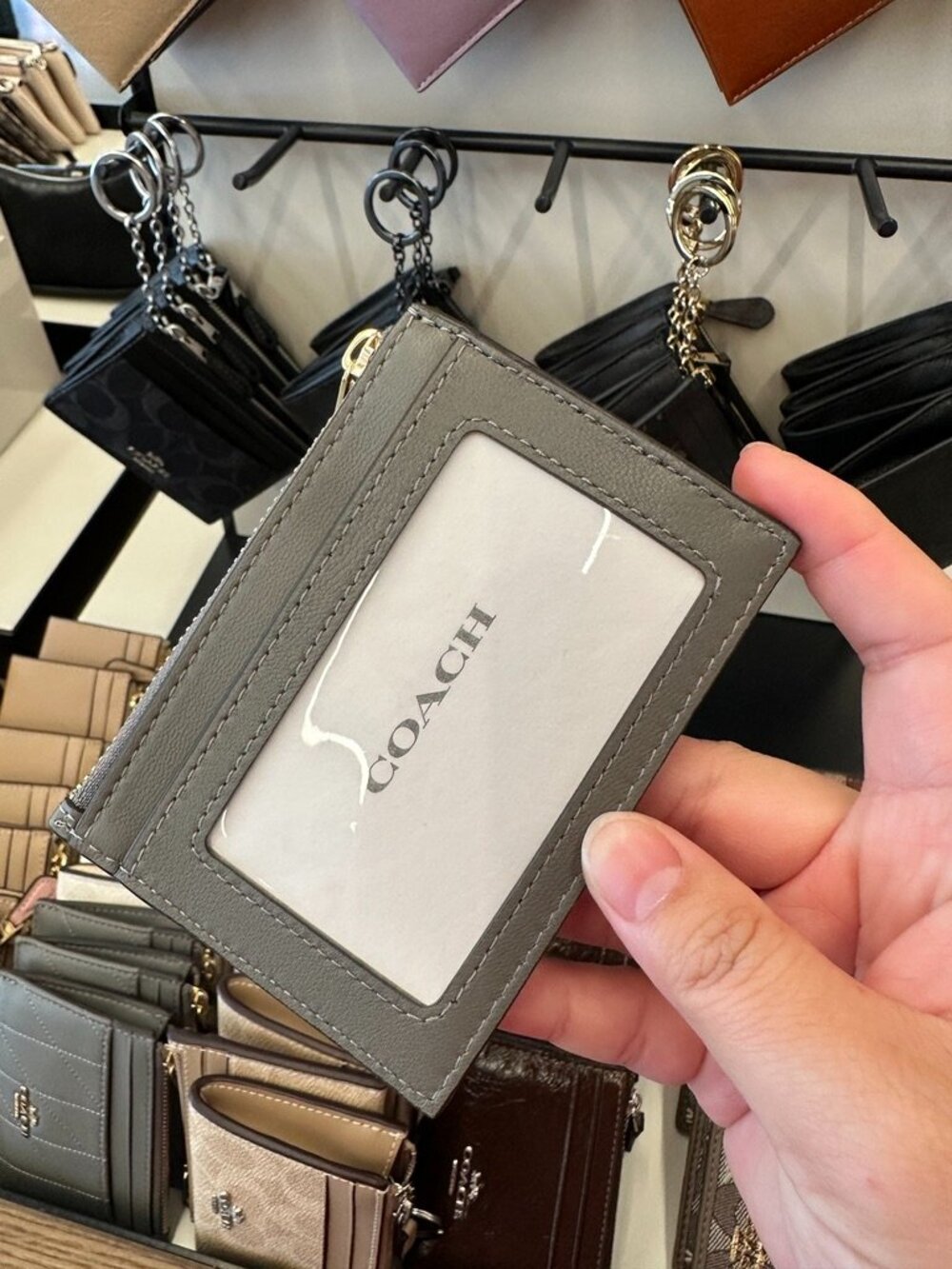 NWT! Coach CEX22 Mini Skinny ID Case With Quilting Nappa Leather/Im/Slate - Picture 5 of 9